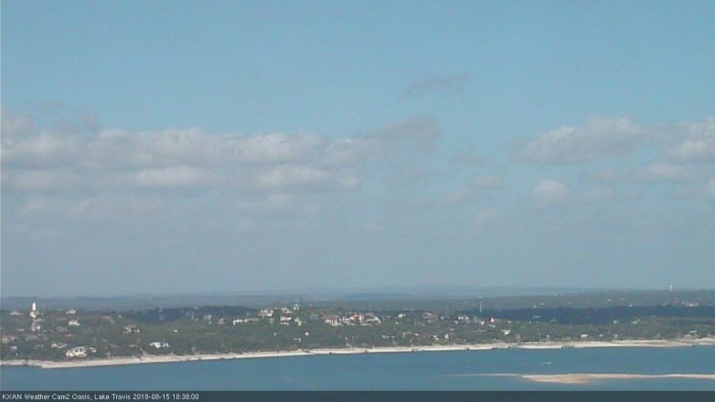 Lake Travis webcam, August 15, 2018 9:40 AM CT