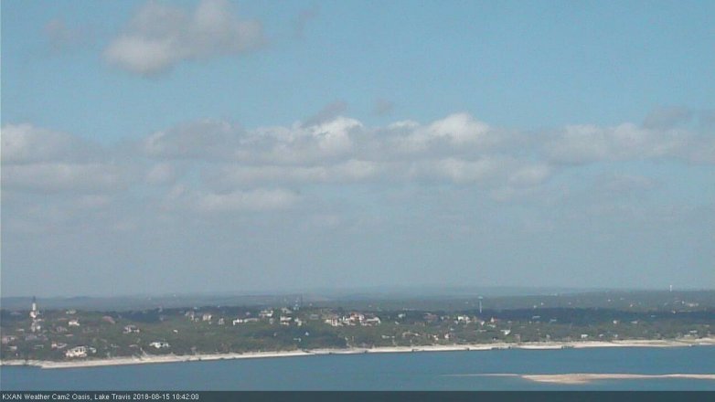 Lake Travis webcam, August 15, 2018 9:45 AM CT