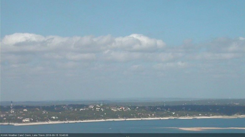 Lake Travis webcam, August 15, 2018 9:50 AM CT