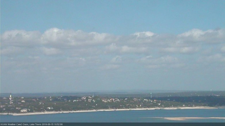Lake Travis webcam, August 15, 2018 9:55 AM CT