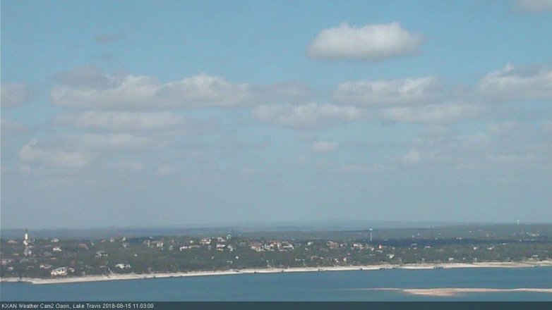 Lake Travis webcam, August 15, 2018 10:05 AM CT