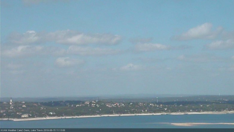 Lake Travis webcam, August 15, 2018 10:15 AM CT