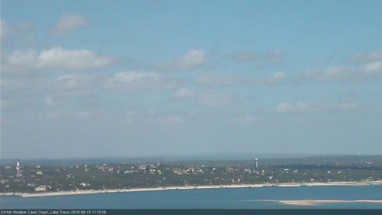 Lake Travis webcam, August 15, 2018 10:20 AM CT