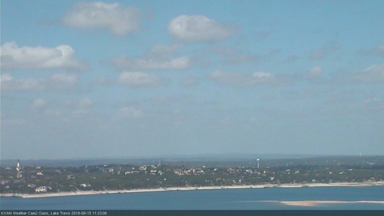 Lake Travis webcam, August 15, 2018 10:25 AM CT