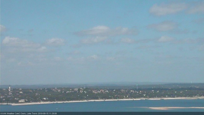 Lake Travis webcam, August 15, 2018 10:30 AM CT