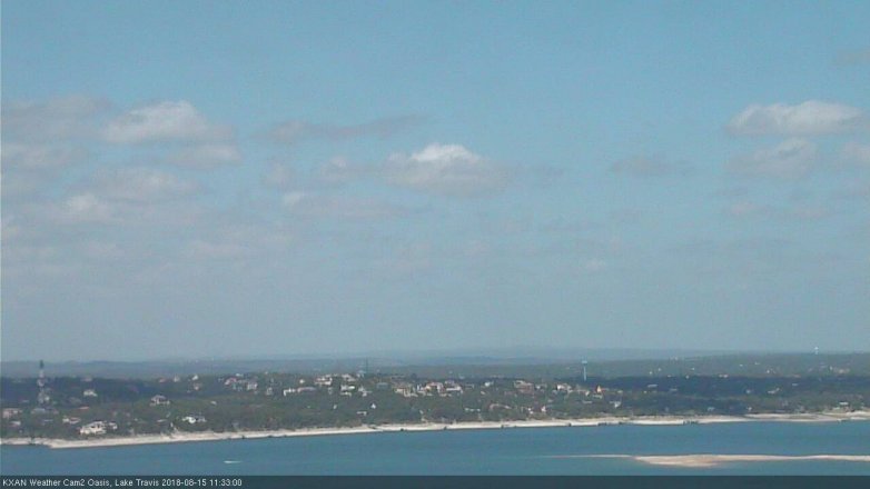 Lake Travis webcam, August 15, 2018 10:35 AM CT