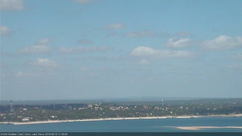 Lake Travis webcam, August 15, 2018 10:40 AM CT