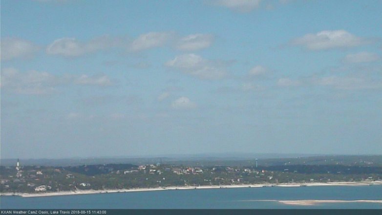 Lake Travis webcam, August 15, 2018 10:45 AM CT