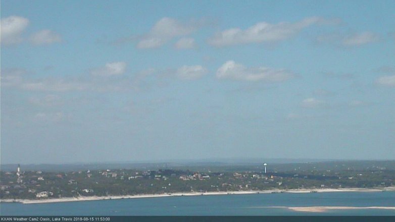 Lake Travis webcam, August 15, 2018 10:55 AM CT