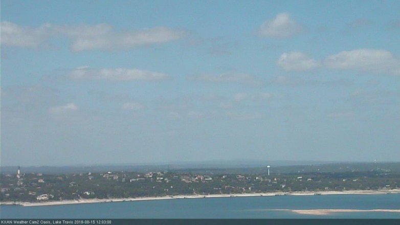 Lake Travis webcam, August 15, 2018 11:05 AM CT