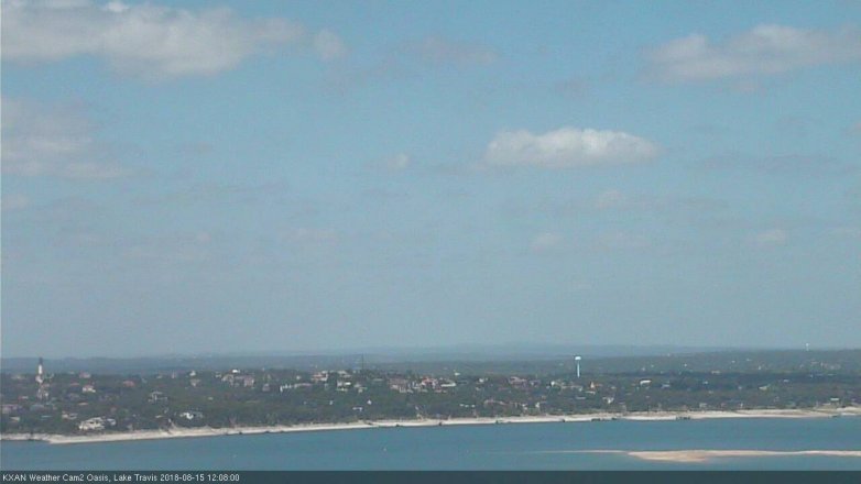 Lake Travis webcam, August 15, 2018 11:10 AM CT