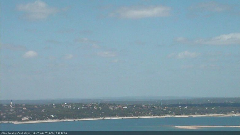 Lake Travis webcam, August 15, 2018 11:15 AM CT