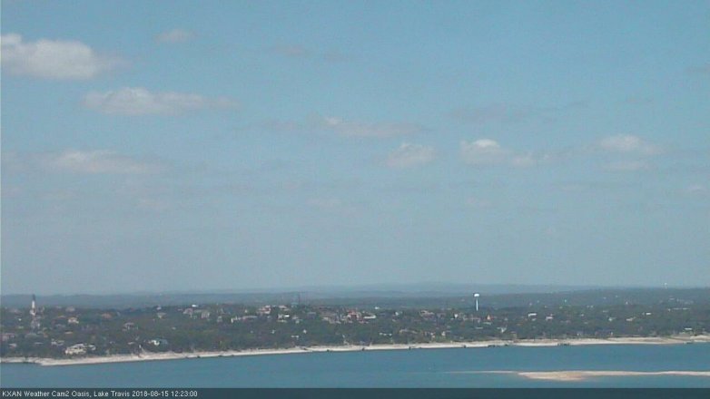 Lake Travis webcam, August 15, 2018 11:25 AM CT