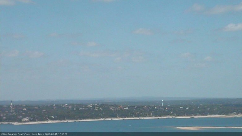 Lake Travis webcam, August 15, 2018 11:35 AM CT