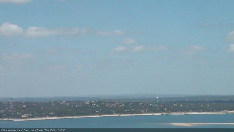 Lake Travis webcam, August 15, 2018 11:40 AM CT
