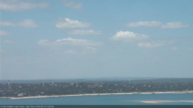 Lake Travis webcam, August 15, 2018 12:05 PM CT