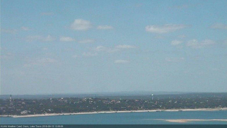 Lake Travis webcam, August 15, 2018 12:10 PM CT