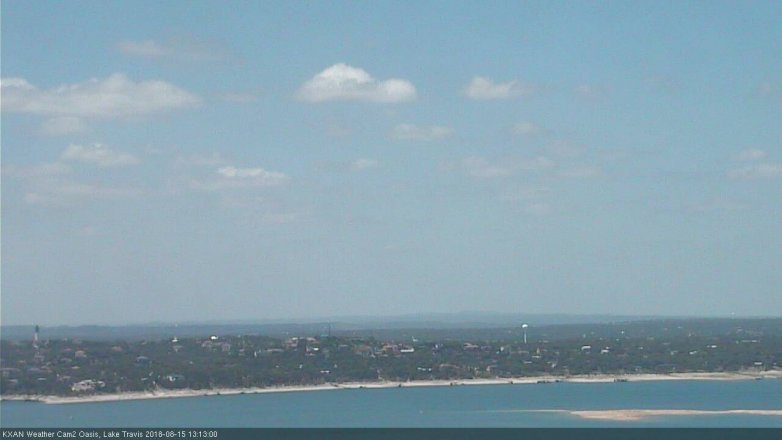 Lake Travis webcam, August 15, 2018 12:15 PM CT