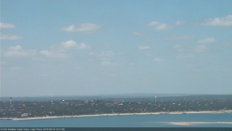 Lake Travis webcam, August 15, 2018 12:20 PM CT