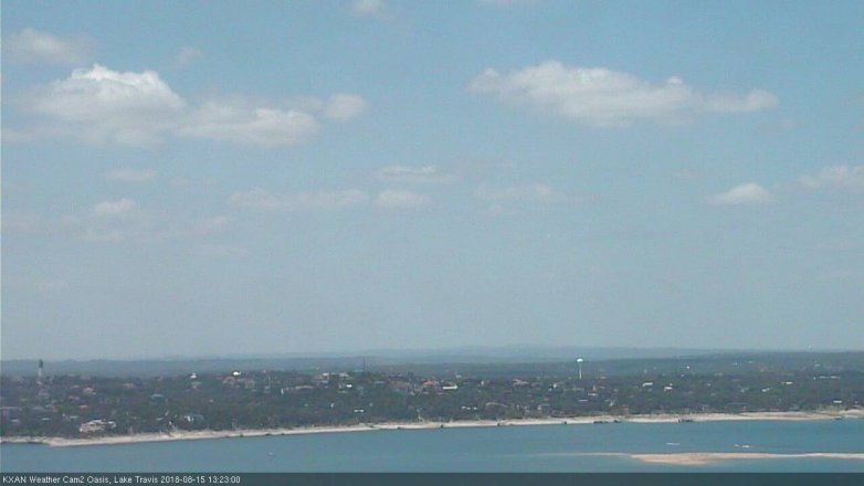 Lake Travis webcam, August 15, 2018 12:25 PM CT