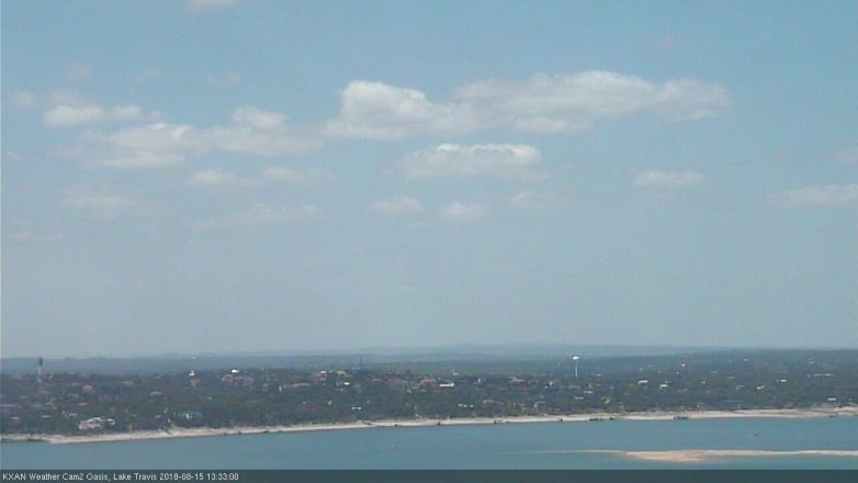 Lake Travis webcam, August 15, 2018 12:35 PM CT