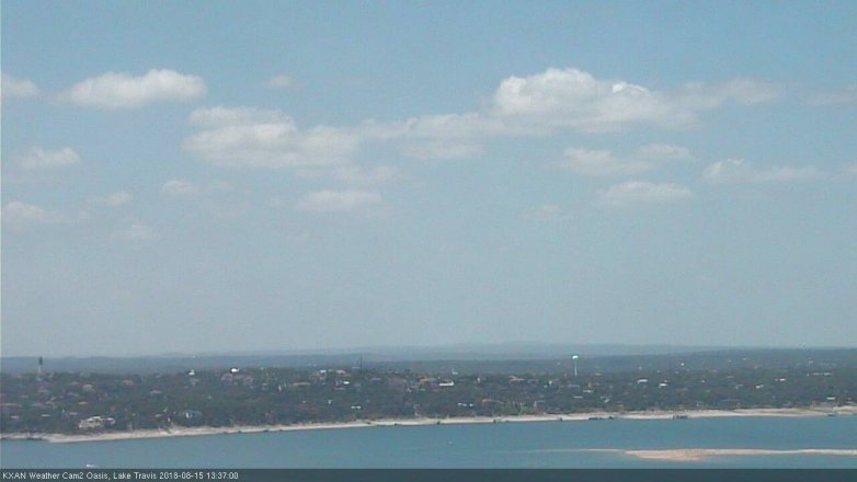 Lake Travis webcam, August 15, 2018 12:40 PM CT