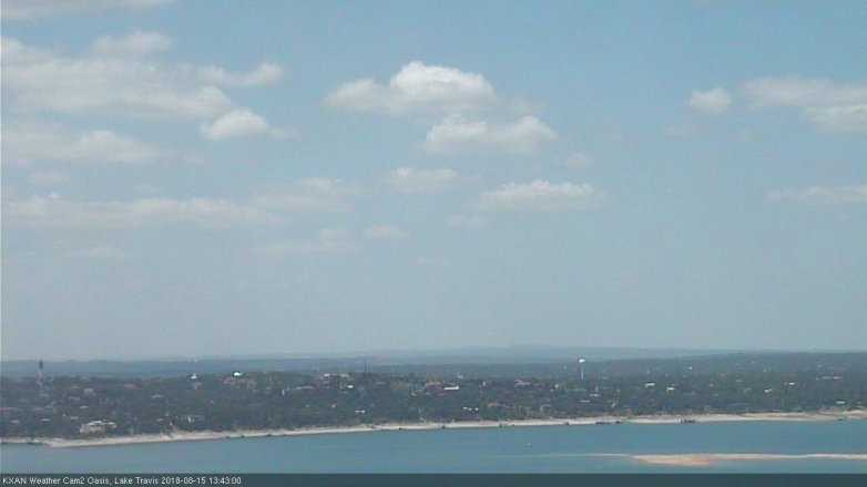 Lake Travis webcam, August 15, 2018 12:45 PM CT