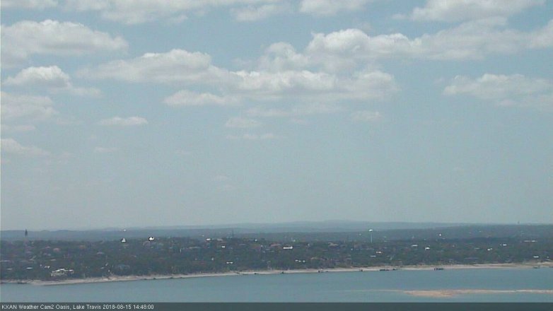 Lake Travis webcam, August 15, 2018 1:50 PM CT