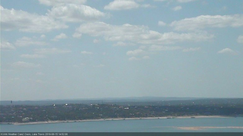 Lake Travis webcam, August 15, 2018 1:55 PM CT