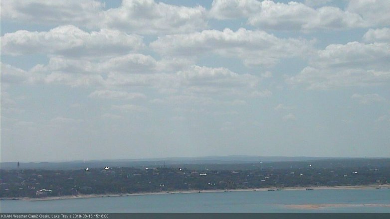 Lake Travis webcam, August 15, 2018 2:20 PM CT