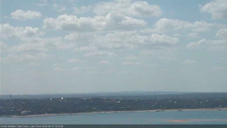 Lake Travis webcam, August 15, 2018 2:25 PM CT