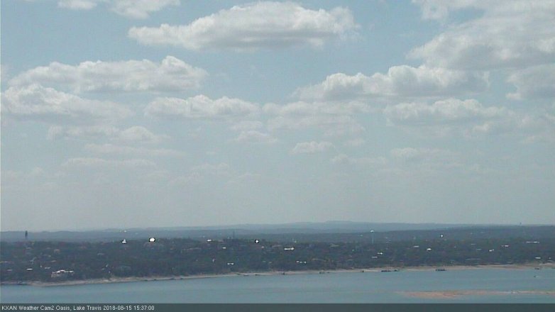Lake Travis webcam, August 15, 2018 2:40 PM CT