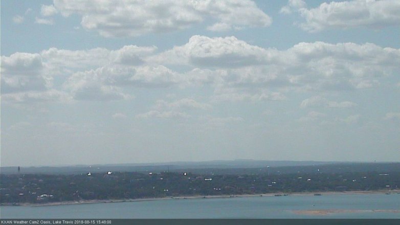 Lake Travis webcam, August 15, 2018 2:50 PM CT