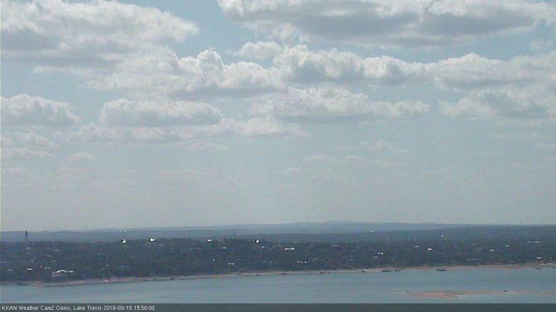 Lake Travis webcam, August 15, 2018 3:00 PM CT