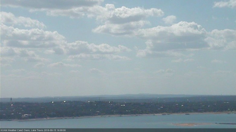 Lake Travis webcam, August 15, 2018 3:10 PM CT