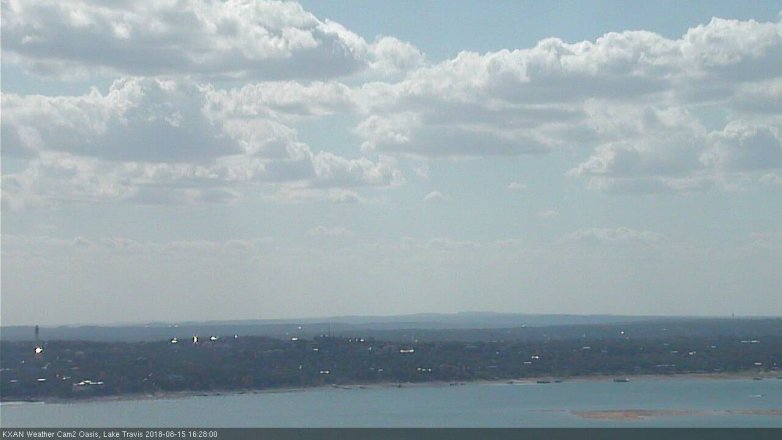 Lake Travis webcam, August 15, 2018 3:30 PM CT