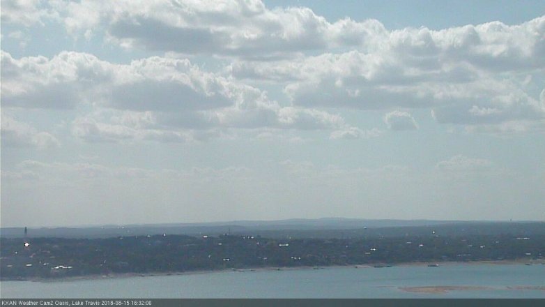 Lake Travis webcam, August 15, 2018 3:35 PM CT