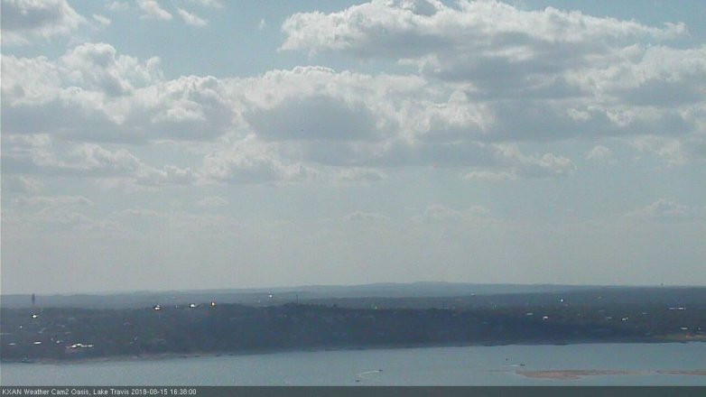Lake Travis webcam, August 15, 2018 3:40 PM CT