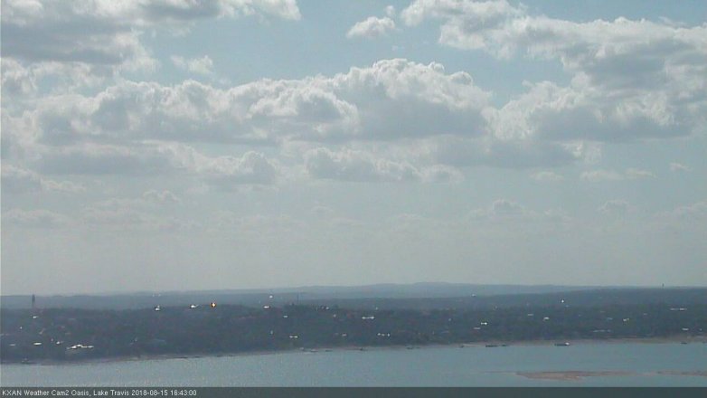 Lake Travis webcam, August 15, 2018 3:45 PM CT