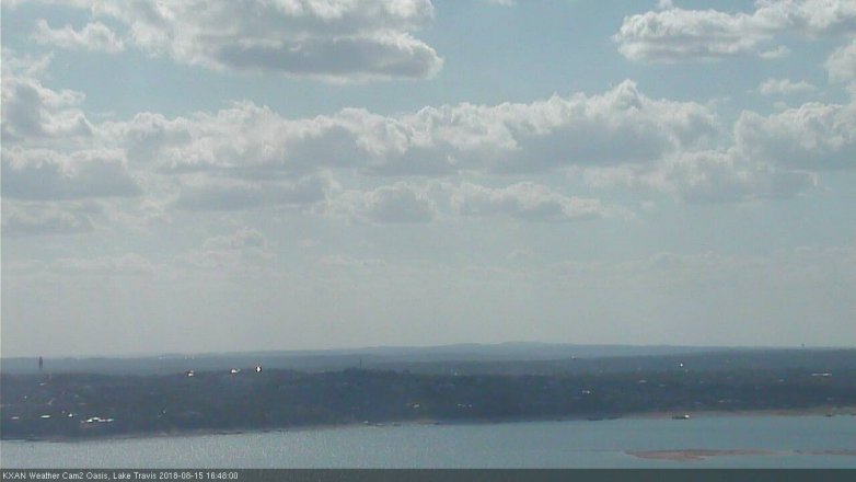 Lake Travis webcam, August 15, 2018 3:50 PM CT