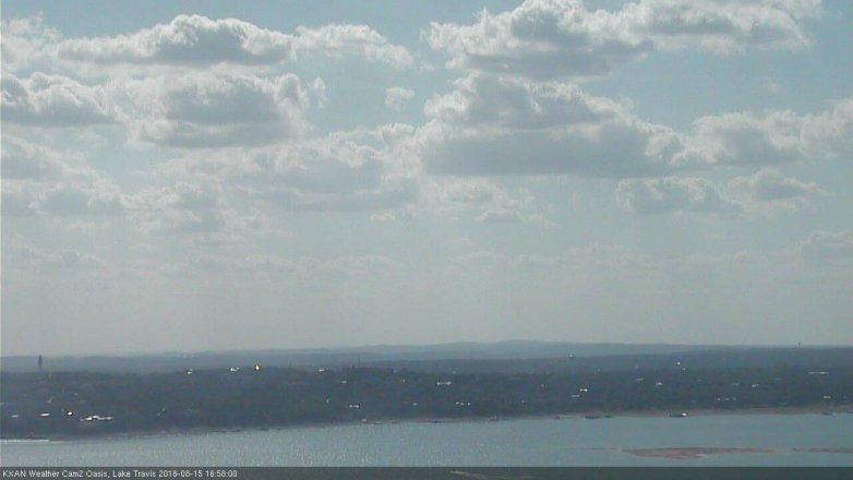 Lake Travis webcam, August 15, 2018 4:00 PM CT