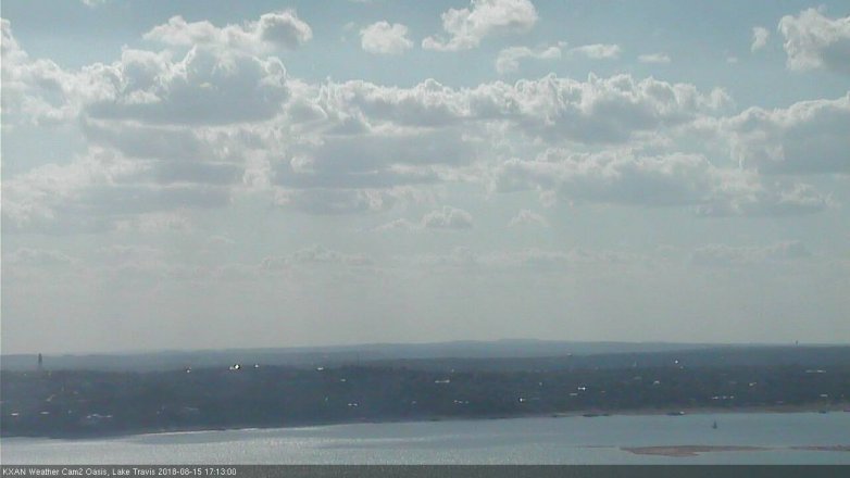Lake Travis webcam, August 15, 2018 4:15 PM CT