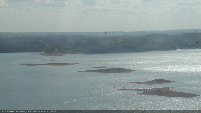Lake Travis webcam, August 15, 2018 4:20 PM CT