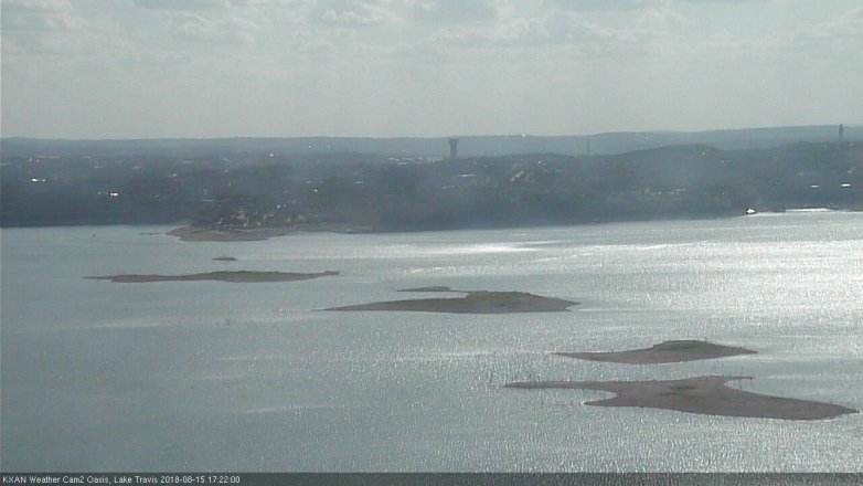 Lake Travis webcam, August 15, 2018 4:25 PM CT
