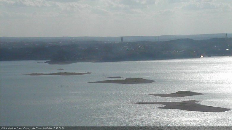 Lake Travis webcam, August 15, 2018 4:40 PM CT