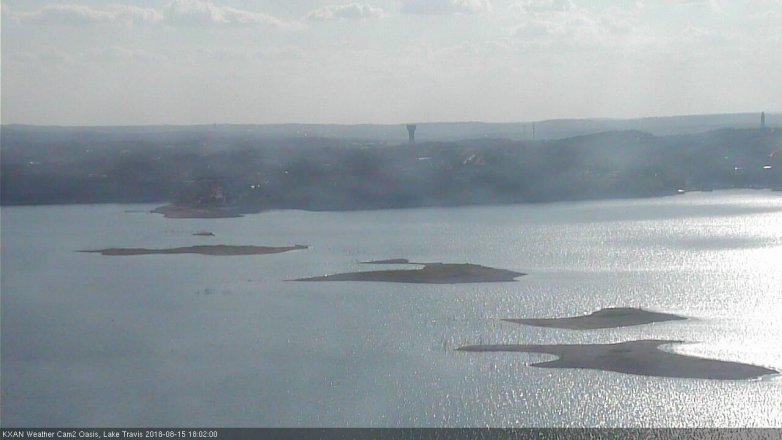Lake Travis webcam, August 15, 2018 5:05 PM CT