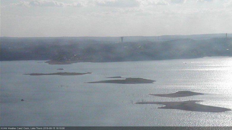 Lake Travis webcam, August 15, 2018 5:20 PM CT