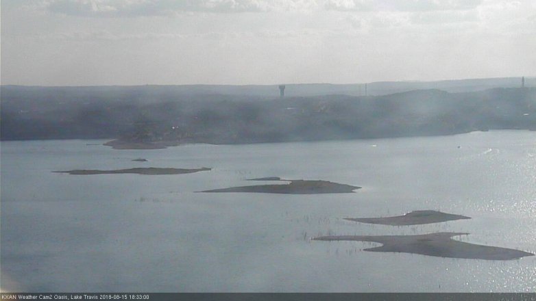 Lake Travis webcam, August 15, 2018 5:35 PM CT