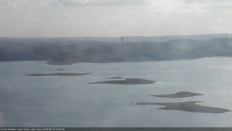 Lake Travis webcam, August 15, 2018 5:45 PM CT