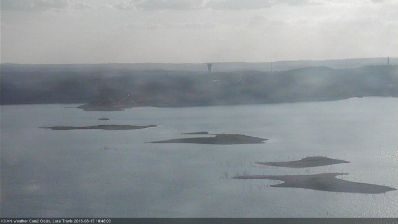 Lake Travis webcam, August 15, 2018 5:50 PM CT